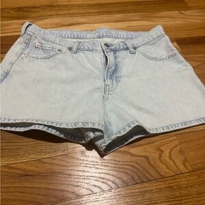GAP Women's Faded Blue Denim Shorts